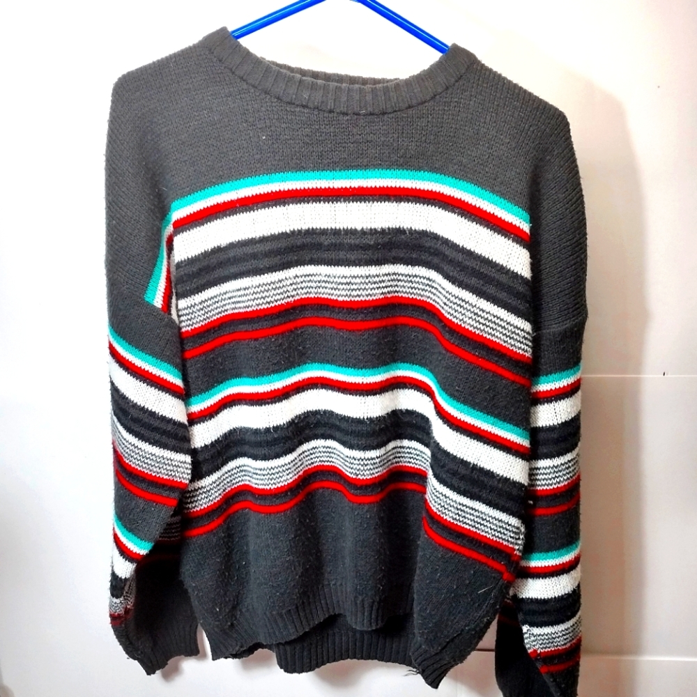 Michael Gerald Boyfriend Sweater l Size XL Extra Large l Striped Sweater